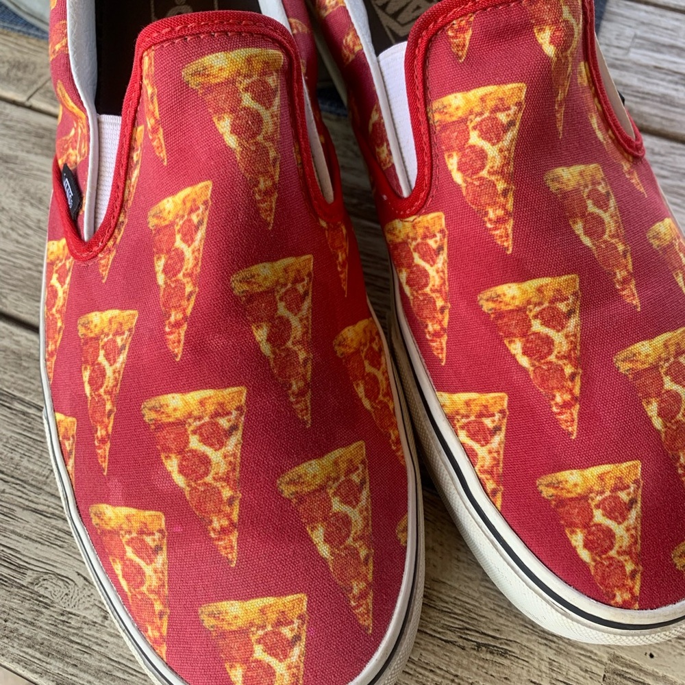 Vans Pizza Print Slip-On Shoes